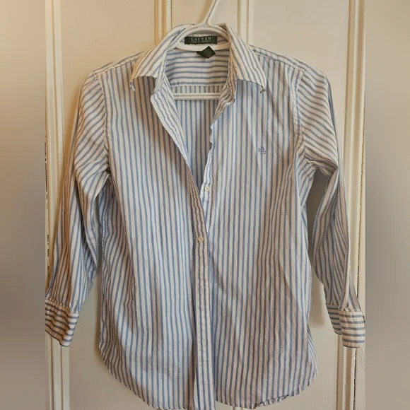 Ralph Lauren Striped Blue Dressshirt - Picture 1 of 2